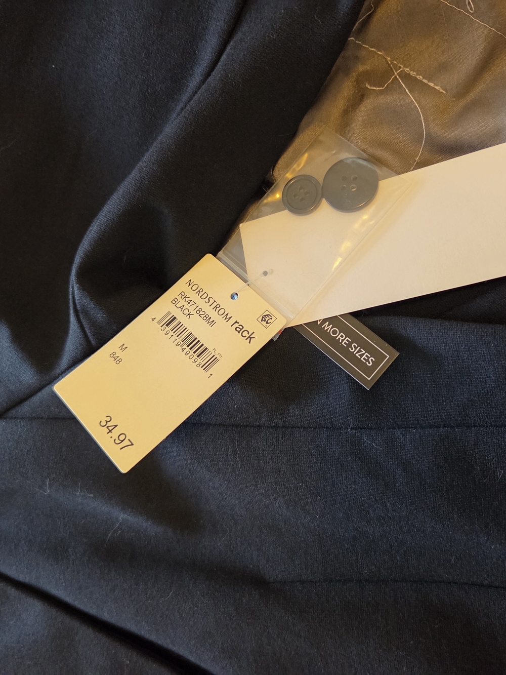 Nordstrom Black Women's Single-Button Suit Blazer - Picture 5 of 7